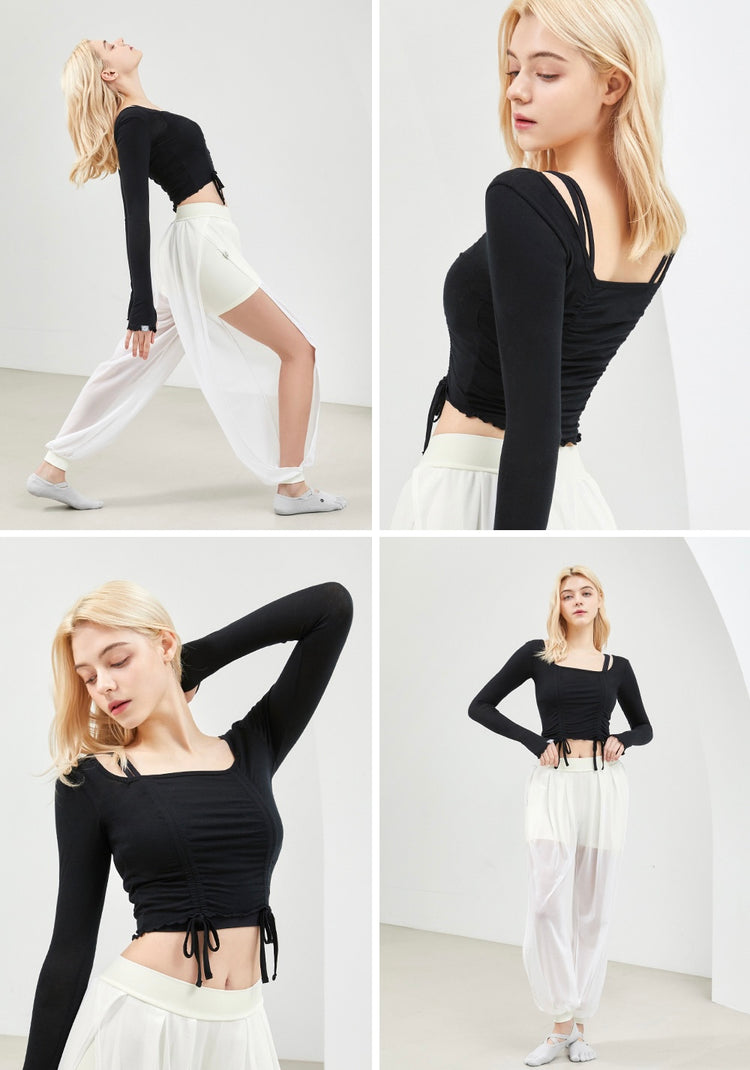 Grande Line String Shirring Long Sleeve