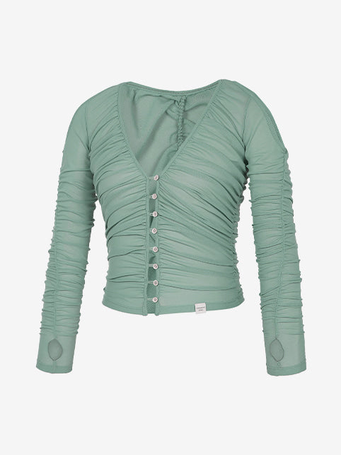 Grande Line CD526 See-through Shirring Cardigan