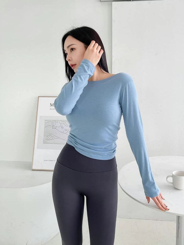 Lucia Back Tie Long Sleeves Tee