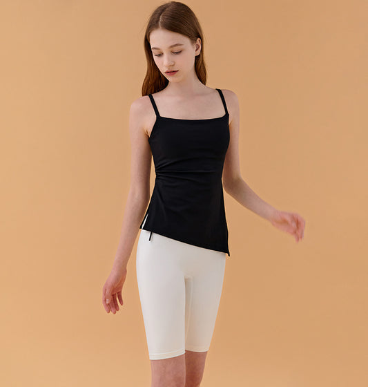 Conch Wear Blanc Unbalanced Sleeveless Bra Top