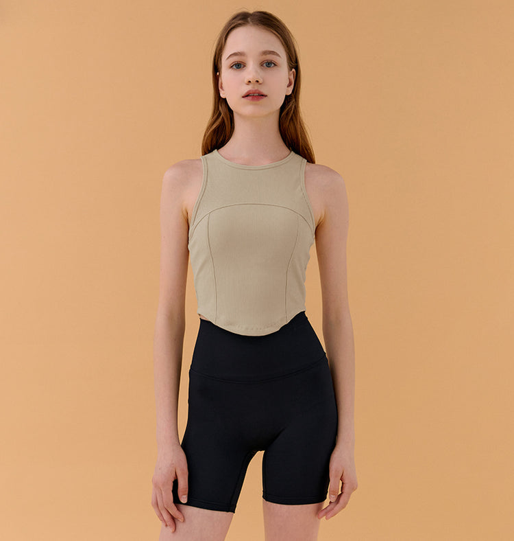 Conch Wear Solid Crop Sleeveless Bra Top