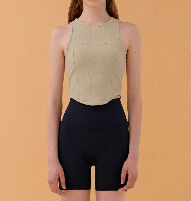 Conch Wear Solid Crop Sleeveless Bra Top