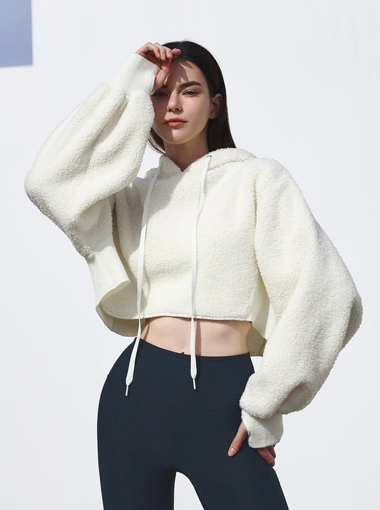 Grande Line Teddy Balloon Crop Hoodie Outer