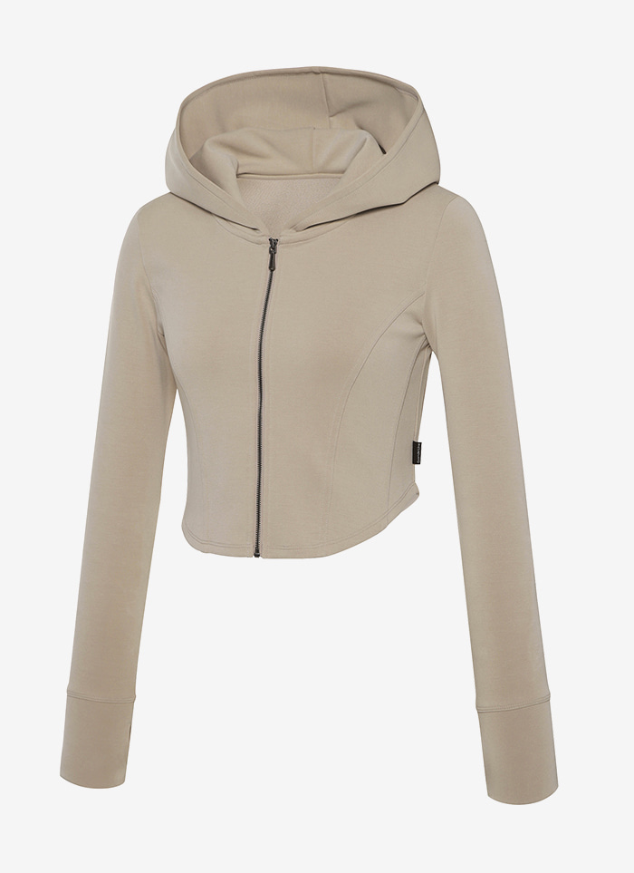 Grande Line Recycled Line Crop Hoodie Zip Up Outer