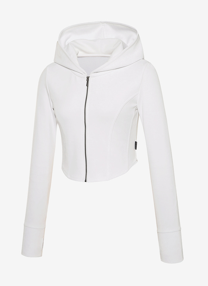 Grande Line Recycled Line Crop Hoodie Zip Up Outer