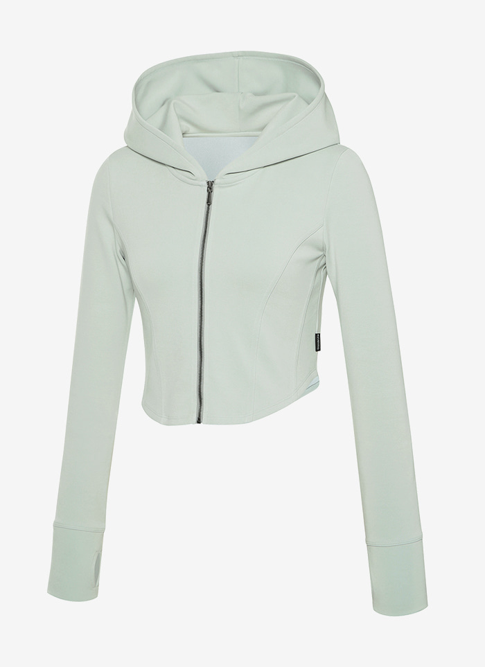 Grande Line Recycled Line Crop Hoodie Zip Up Outer