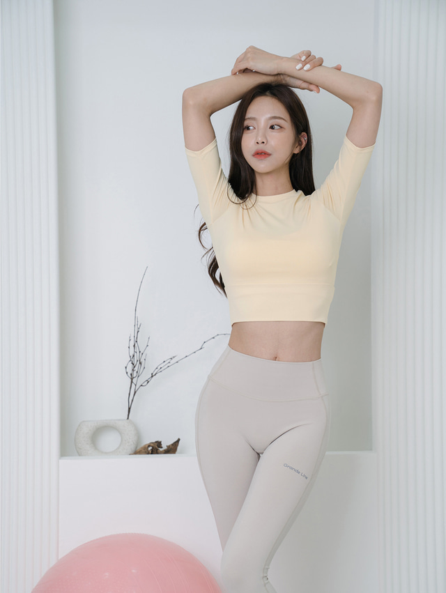 SS23 Grande Line ST469 EL-touch sleeve crop tee