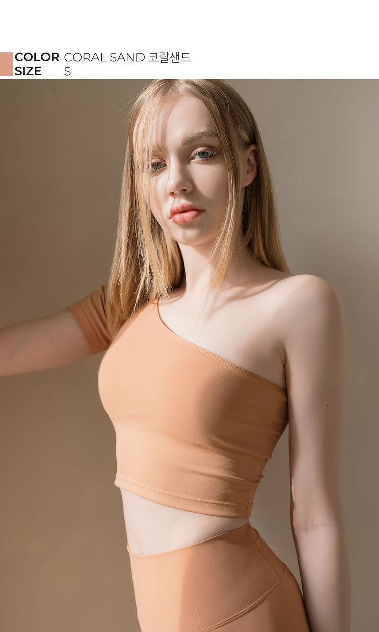 Conch Wear Airlight One Shoulder Crop Top