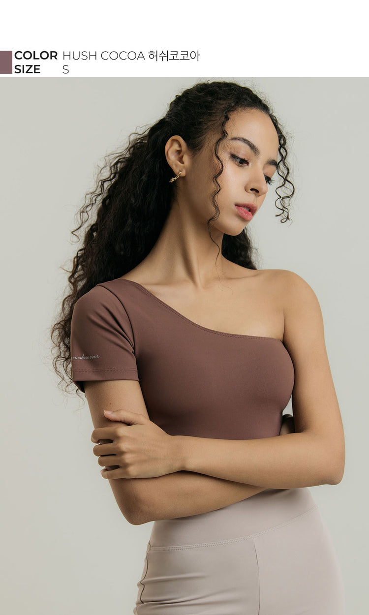 Conch Wear Airlight One Shoulder Crop Top